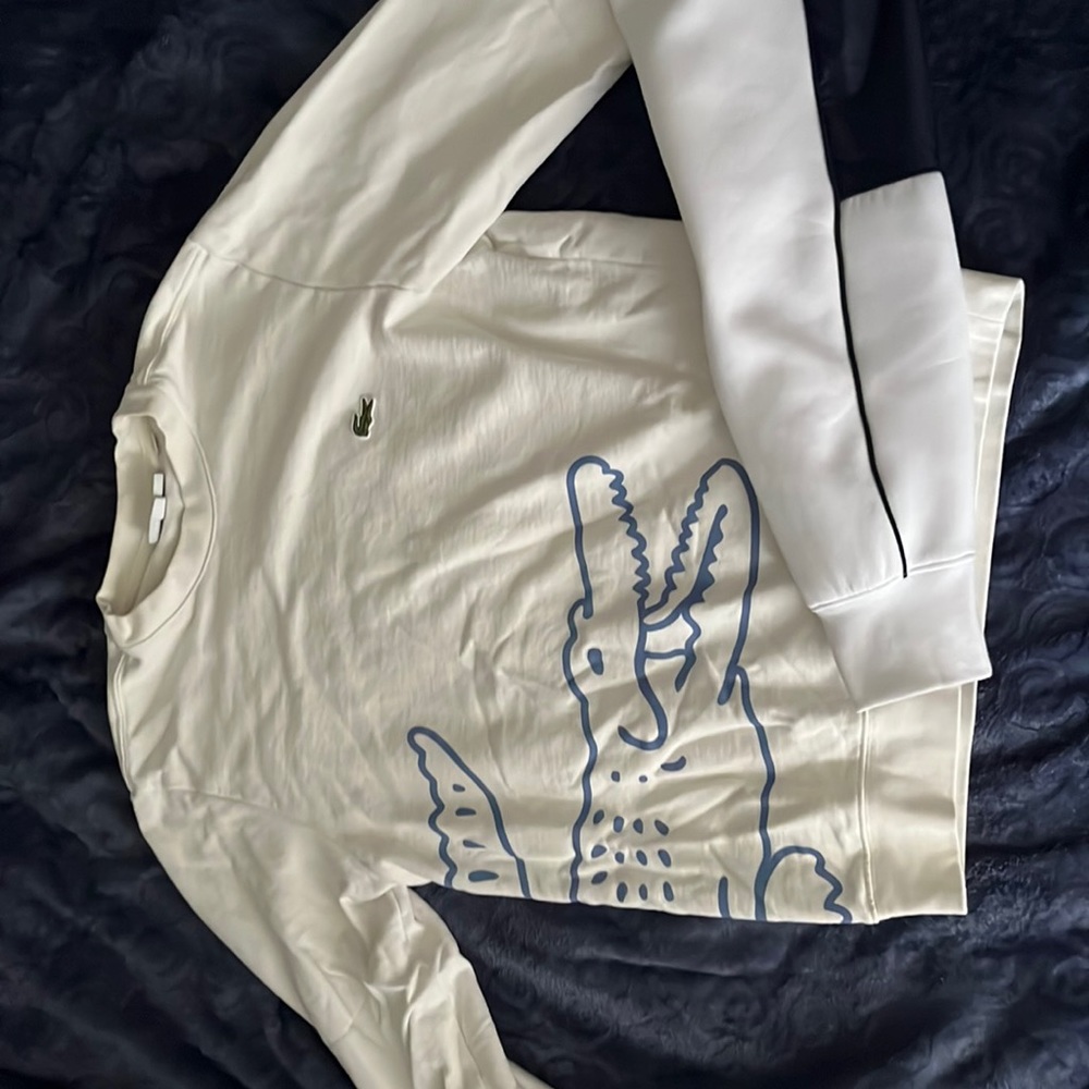 Mens Lacoste crewneck and sweatshirt